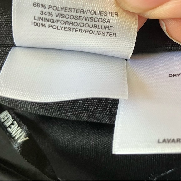 NWT Anne Klein Women's V-neck Sleeveless Attached-sash Midi Dress In Black (XL) - Picture 10 of 10